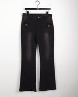Booming Y2K Pocket Washed Denim Bootcut Pants