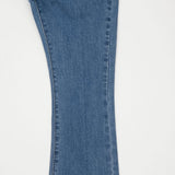 セミブーツカットフィットベルトセットデニムパンツ / LEE EUN-JI WORN SEMI BOOTSCUT FIT BELT SET DENIM PANTS [6880]