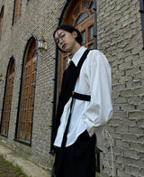 [自主製作] [Restock] サベージアイレットバルーンシャツ/ Savage Eyelet Balloon Shirt (2 color)