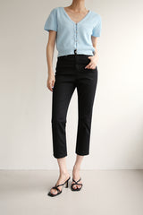 フラットクロップジーンズ / FLAT CROP JEANS / SLIM STRAIGHT PANTS