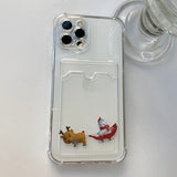Rudolf - White Christmas Some cat Card Storage Phone Case