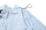 ショルダーオープンリボンシャツ / SHOULDER OPEN RIBBON SHIRT_SKY BLUE