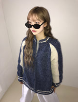 Harper two way knit zip up