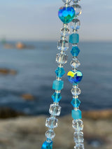 オーシャンブルーハートミークリスタルロングストラップ / Ocean Blue Heart Me Crystal Long Strap