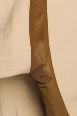 アシンメトリーウェーブジップジャケット / ASYMMETRIC WAVE ZIPPED JACKET-ECRU BROWN