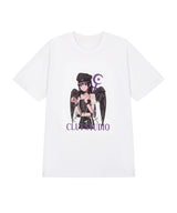 ブラックエンジェルハーフTシャツ / black angel half t-shirt (4497365041270)