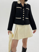 ウールツイードポイントジャケット / Wool Tweed Point Jacket (2color)