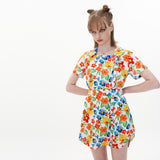 Square Neckline One-piece [White Bouquet] (6593034256502)