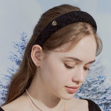 sweater heart hairband_black
