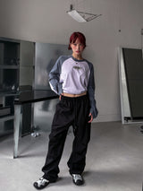(UNISEX) テニピンタックバンディングパラスーツパンツ