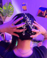 ピアスジェムストーンハートヘアピン