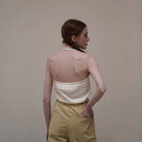 Cream Halter Neck Top