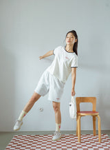 ピース＆ラブ クラブ スウェットショーツ / Peace&Love*Club Sweatshorts (Melange Grey)