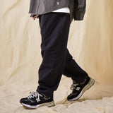 ワイドテーパードリンクルフリーチノパンツネイビー/Wide Tapered Wrinkle Free Chino Pants Navy (6683671691382)