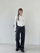 パリカラーTシャツ/Paris collar T-shirt (2color)