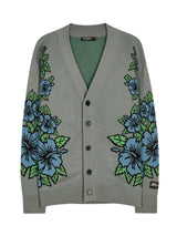 HAWAIIAN PATTERN JACQUARD CARDIGAN GRAY (6585446989942)