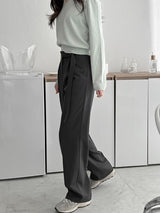 Belt Pintuck Wide Long Slacks (3 colors)