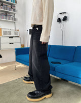 No.9330 C black wide denim PT (6677589590134)