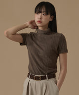 HALF SLEEVE HIGH NECK TOP
