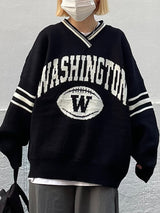 ウォッシングトーンVネックニットウェア/Washington V-neck Knitwear