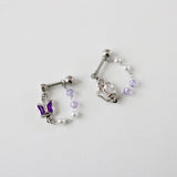 Purple Butterfly Cuff Piercing / 2 color