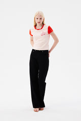 チェリーカラーリングキャップスリーブTシャツ / CHERRY COLORING CAP SLEEVE T-SHIRT [SALMON]