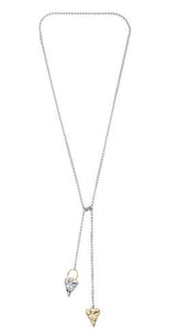 Double heart necklace (6567228407926)