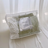 シャーリングラッフルサマーコンフォーターセット - Milky Green - SS