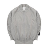 [UNISEX] Fleece-Back Cotton-Jersey and Padded Shell Zip-Up Sweatshirt (Grey) (6656650903670)