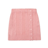 スモールチェリーボタンニットスカート／SMALL CHERRY BUTTON KNIT SKIRT [PINK]