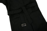  Throat Latch Trench Coat _ Black