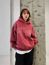 VENTIQUE Pigment Logo embroidery Hoodie 3color