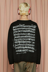 U SHEET MUSIC KNIT / BLACK
