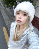 Vintage Ethnic Tteokbokki Hooded Knitwear