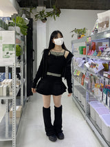 ビンテージリブドフードジップアップ / Y2K Vintage Ribbed Hood Zip-Up