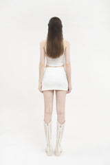 リンクドアイレットスリーブレス / [Seow] Linked eyelet sleeveless, white