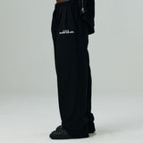 ツータックワイドスウェットパンツ/TWO TUCK WIDE SWEAT PANTS-BLACK