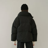 CASUAL PADDED JACKET (BLACK) (6645975646326)