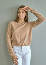 100%cashmere v neck basic top_macaroon (6653644963958)