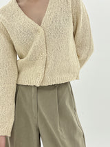 コットンミニカーディガン/Cotton mini cardigan (3color)
