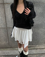 クレープシャーリングTシャツ