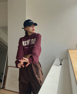 ニューヨーククロップフーデッドTシャツ / New York Crop Hooded T-shirt (2color)