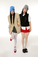 MINI RIBBON BEANIE / GREY