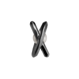 ETERNAL pearl earring (BLACK) -Single piece- (4630618505334)
