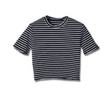 ストライプドクロップTシャツ / TOP(6185) Striped Crop Tee