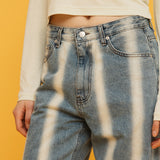 バーティカルウォッシュドデニムパンツ/VERTICAL WASHED DENIM_BLUE