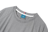 ストライプエアコンフォートショートスリーブTシャツT68/Striped Air Comfort Short Sleeved T-Shirt T68 Black