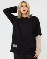 アシメレイヤードロングスリーブTシャツ / ASYMMETRY LAYERED L/S (4592270540918)