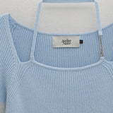 (OP-6145)HALTER NECK GRADATION KNIT DRESS