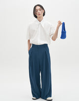 Pleated Wide Leg Long Slacks(3 color) (6596180639862)